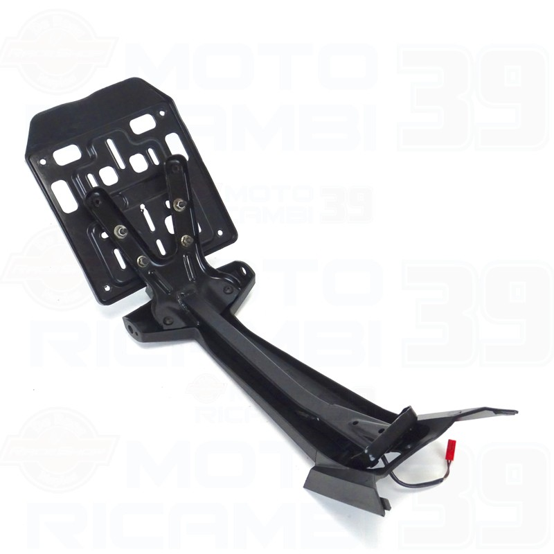 AMiO Portatarga Rosa Metallizzato Senza Cornice, Fori Predisposti, Per Auto E Moto, 53x13 Cm