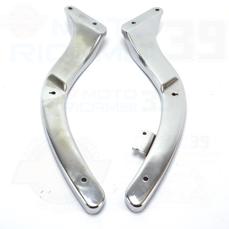 Parafango Posteriore Per Yamaha Dragstar 400/650 - In Ferro, Finitura Argento Opaco/nero