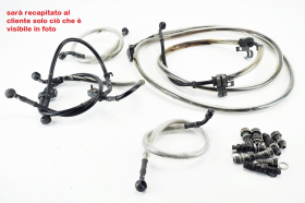 KYMCO AK 550 2021 2026 front and rear brake hoses with original bolts