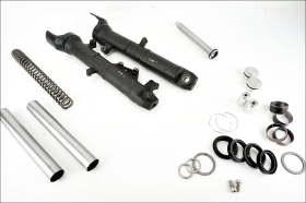 Kawasaki Ninja 500 25 26 foderi forcella con molle tappi e minuterie varie originali