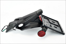 Kawasaki Ninja 500 25 26 License plate holder with license plate light and original reflector