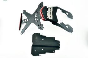 Suzuki GSX-8S 23 24 Adjustable license plate holder with reflective license plate light and Urbano Bruni Moto taillight